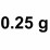 0,25 g