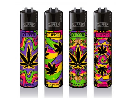 clipper zapalovac neon leaf