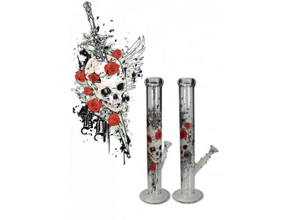 154 skleneny bong skull 45 cm od firmy black leaf