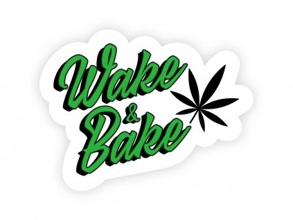 nahled wake bake bila samolepka weed shop