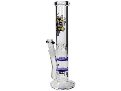 2911 1 skleneny bong honeycomb modry