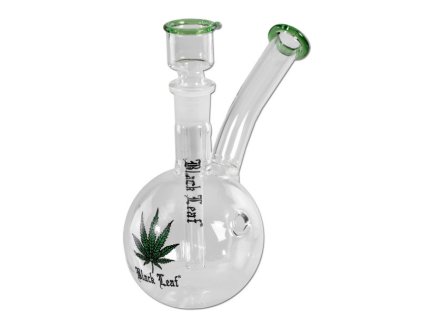 487 skleneny mini bong black leaf