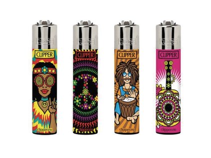 zapalovac clipper hippie message
