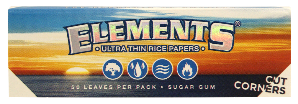 Papírky Elements Single Wide Cut Corners