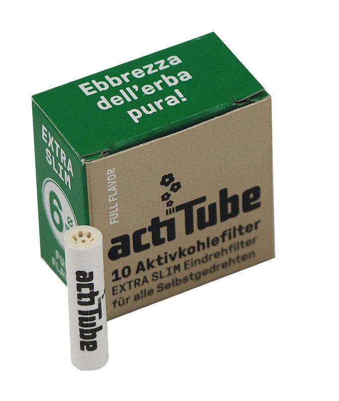 ActiTube extra-slim filtry s aktivním uhlím 10 ks cigarety od výrobce ActiTube ActiTube extra-slim filtry s aktivním uhlím 10 ks