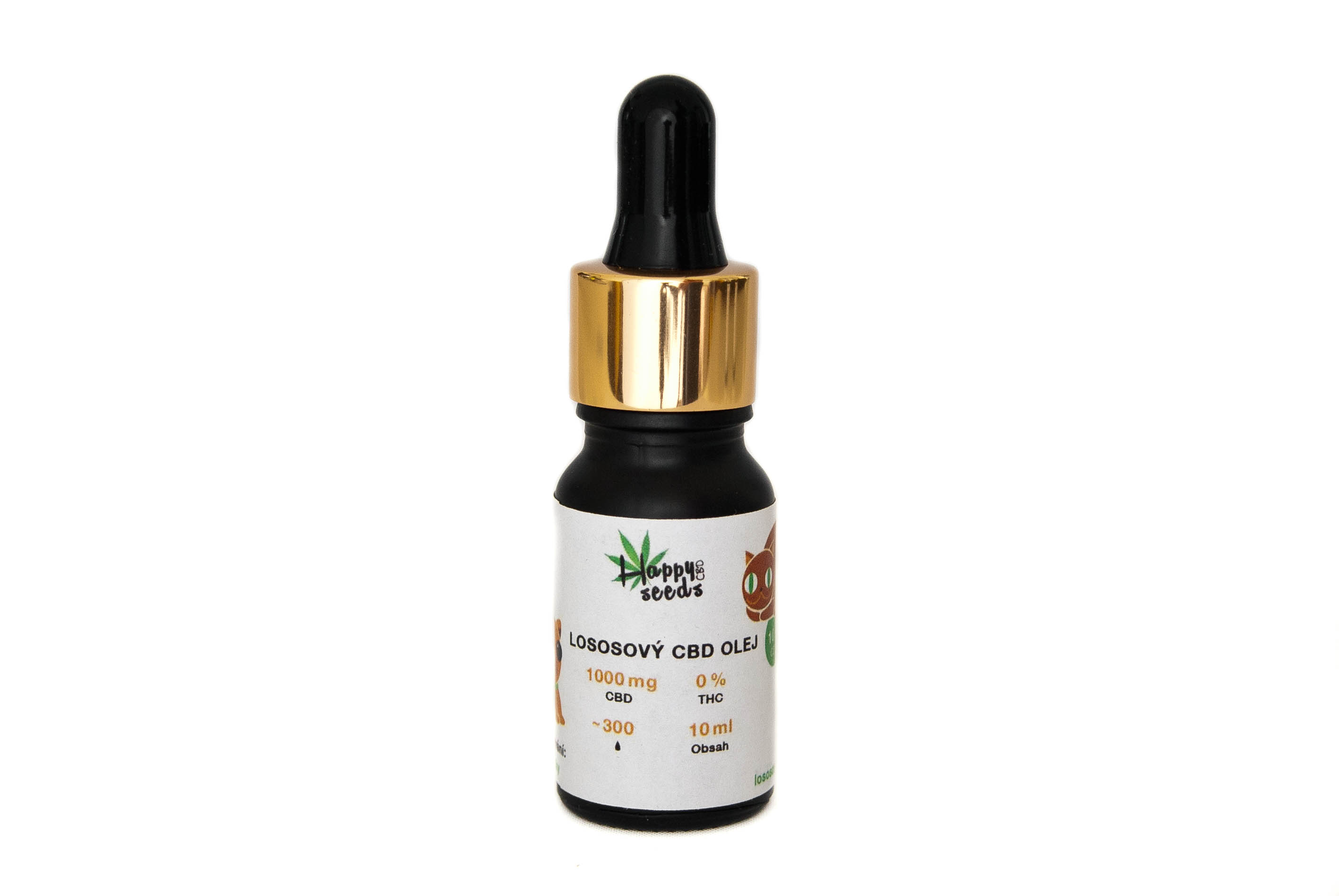 happy seeds Lososový CBD olej pro zvířata 10% Obsah: 10 ml