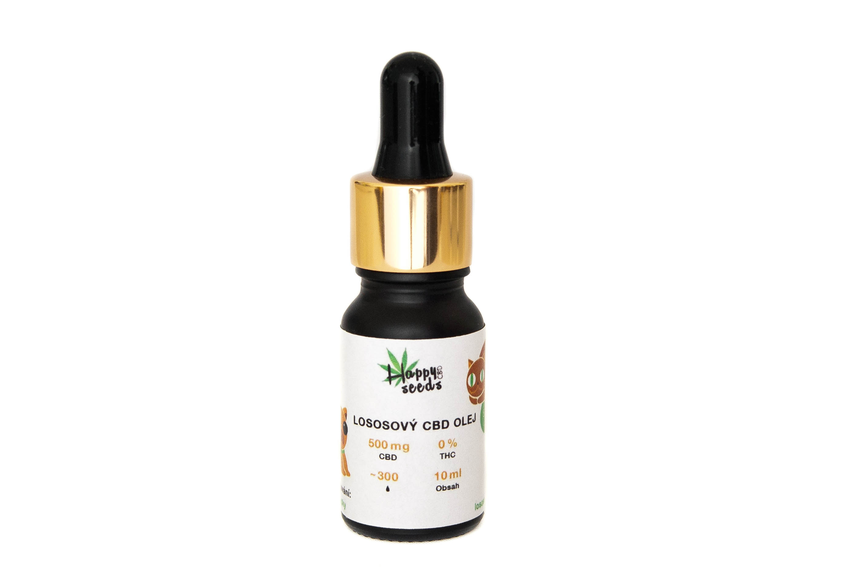 Happy seeds Lososový CBD olej pro zvířata 5% Obsah: 10 ml