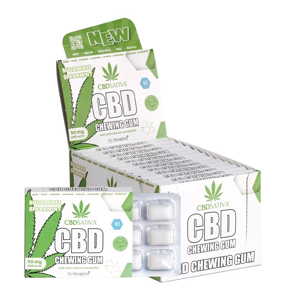 CBD Žvýkačky, 90 mg, Spearmint