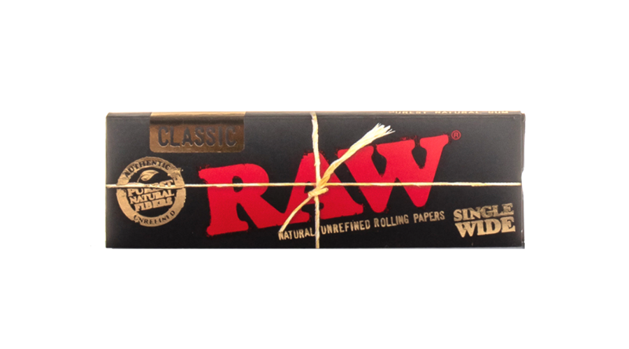 Krátké papírky RAW Black Single Wide