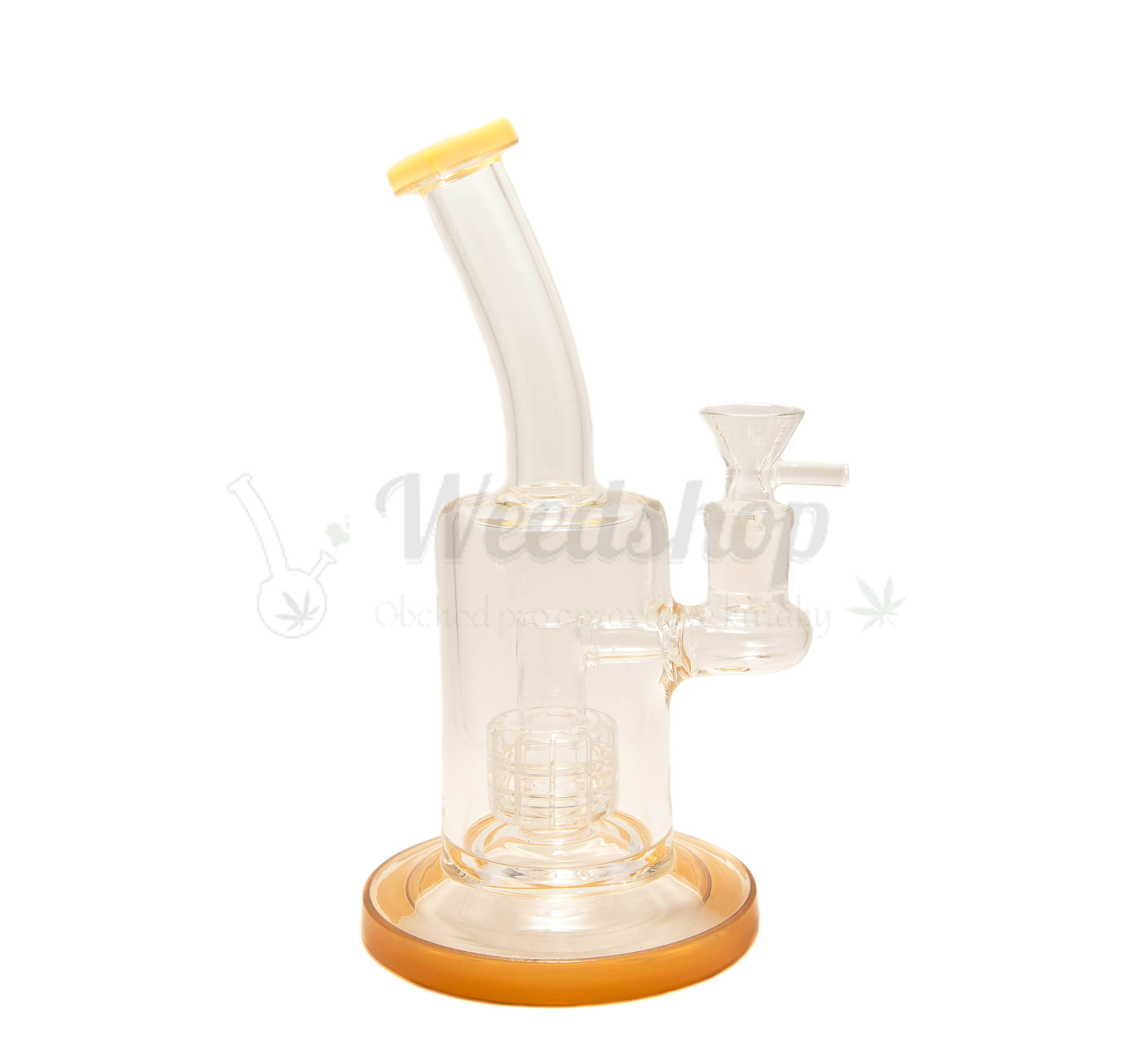 WeedShop Skleněný bong s drum perkolací Barva: Oranžová