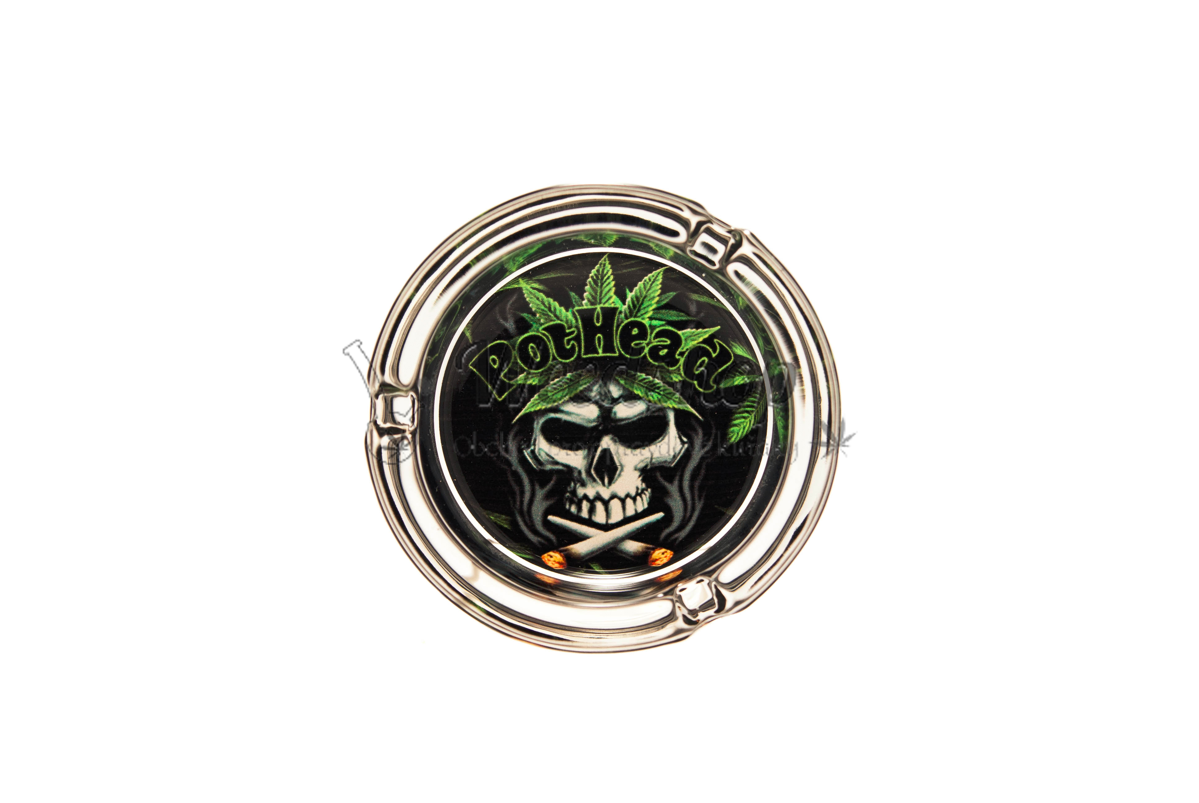 WeedShop Skleněný popelník - Cannabis Skull Varianty: PotHead