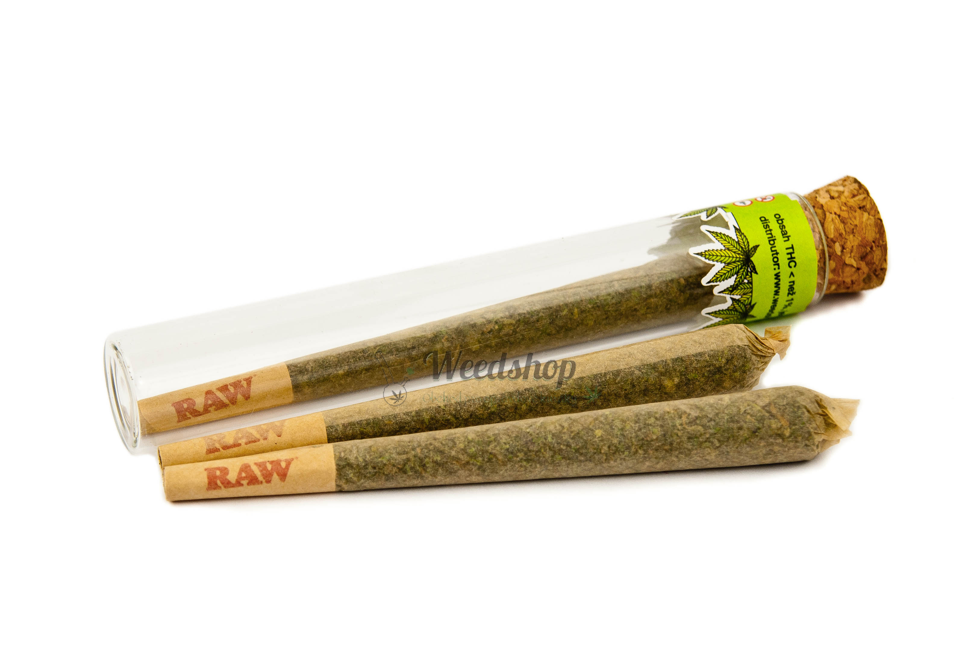 Weedshop Pre-rolls Předrolovaný CBD joint ve skleněném obalu