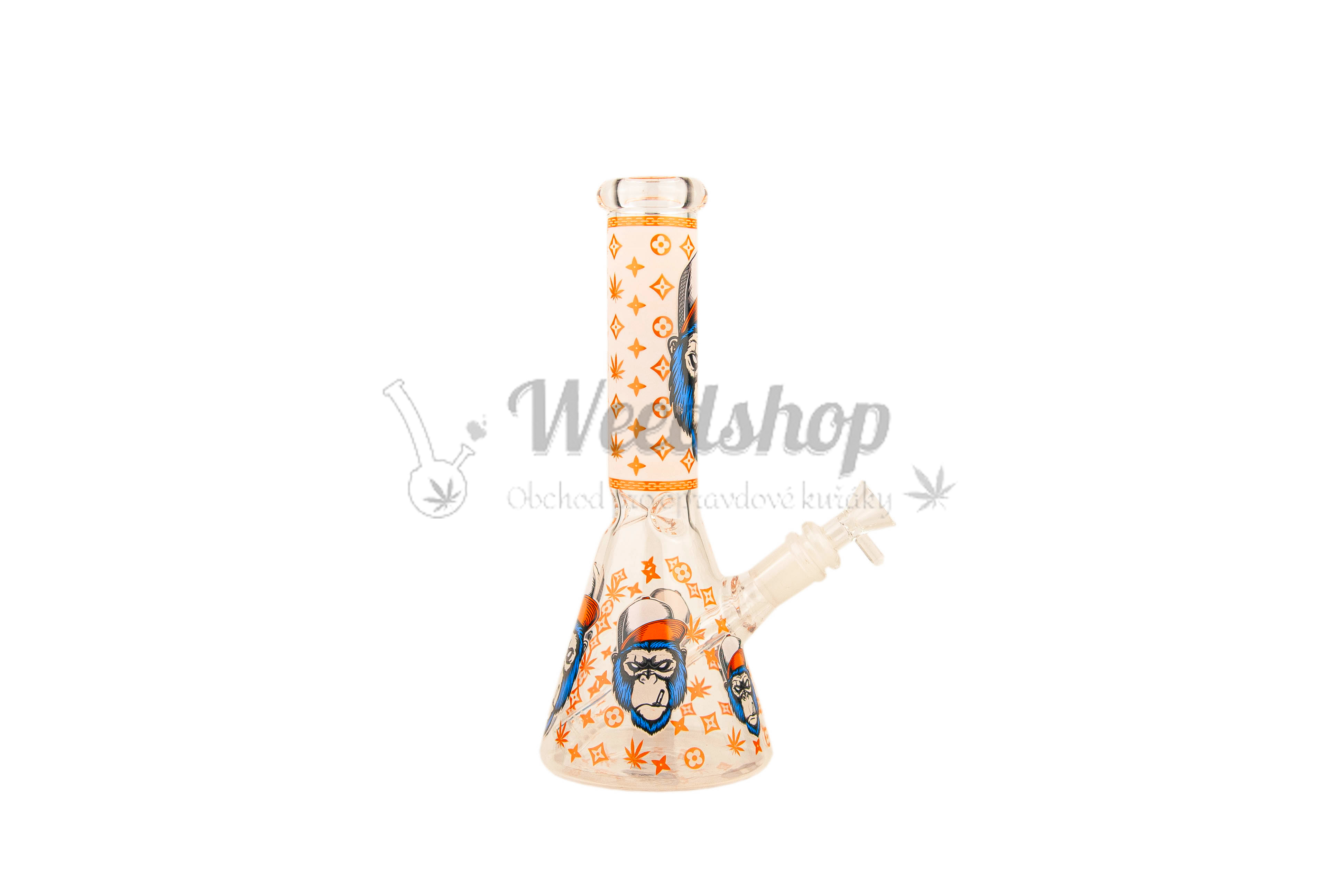 WeedShop Skleněný fosforový bong Monkey Orange vodní dýmky od výrobce WeedShop WeedShop Skleněný fosforový bong Monkey Orange