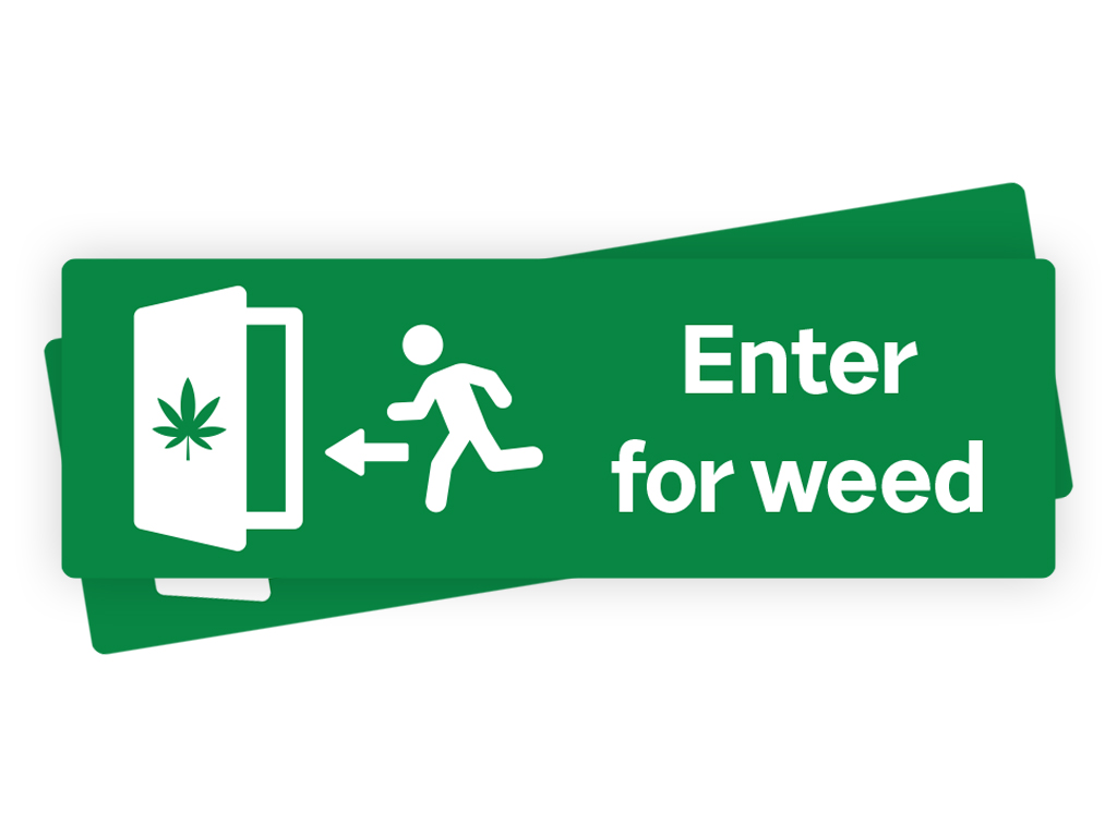 Samolepka Enter for weed - weedshop nášivky od výrobce WeedShop Samolepka Enter for weed - weedshop