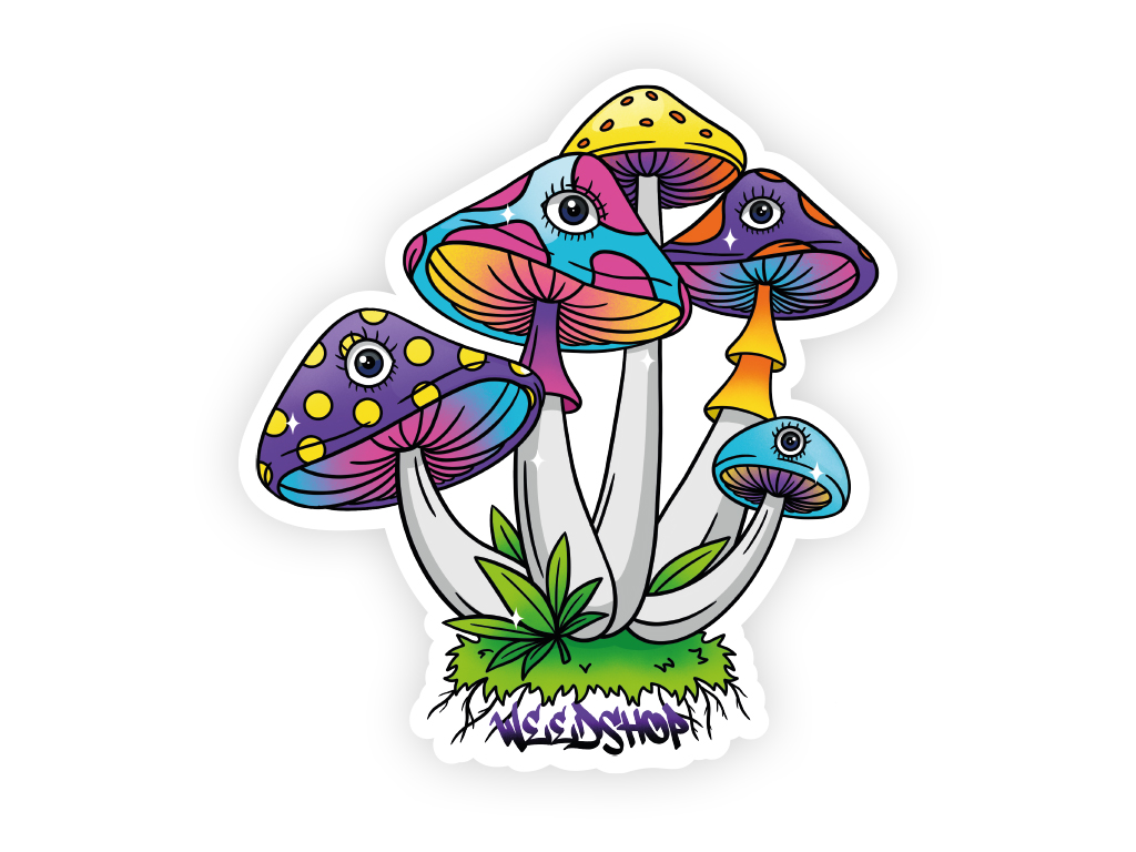 Samolepka Magic Mushroom - weedshop nášivky od výrobce WeedShop Samolepka Magic Mushroom - weedshop