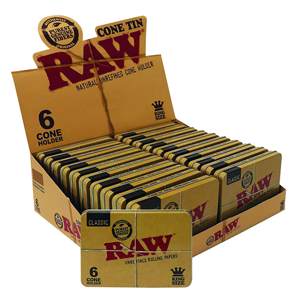 Kovový obal RAW tin case for 6 ks cones