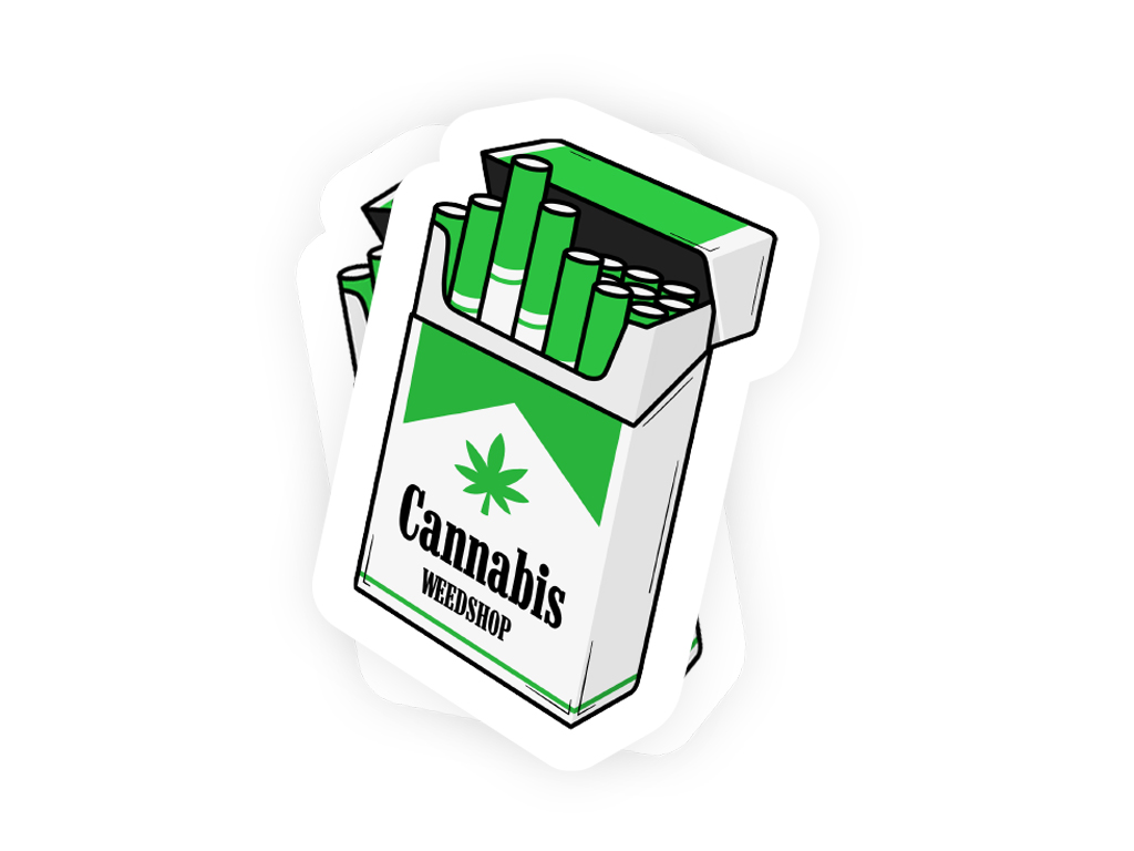 Samolepka cigarety - weedshop