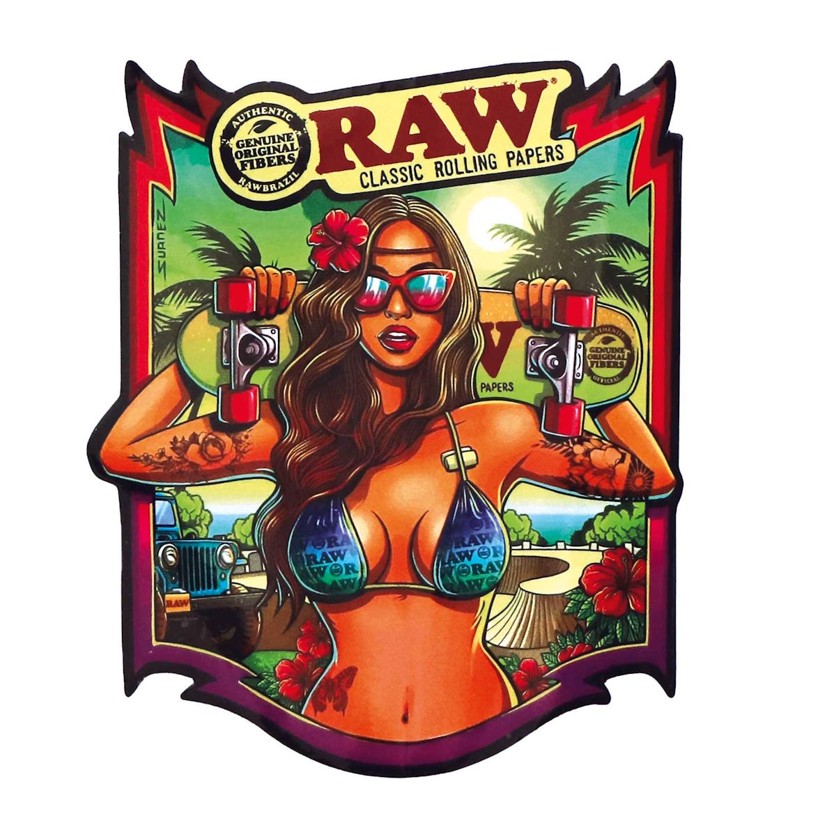 Samolepka RAW Brazil nášivky od výrobce RAW Samolepka RAW Brazil