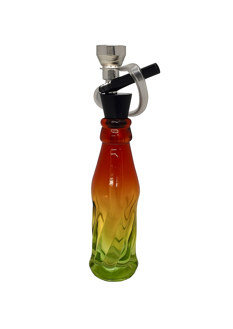 WeedShop Lahvový mini bong Rasta 16 cm