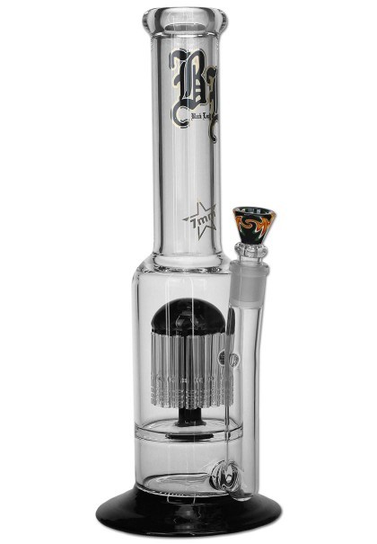 Black Leaf Skleněný bong s 24-Arm perkolátorem, černý vodní dýmky od výrobce Black Leaf Black Leaf Skleněný bong s 24-Arm perkolátorem, černý