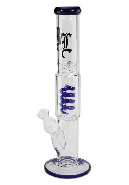 Black Leaf Skleněný Ice bong Spiral Blue