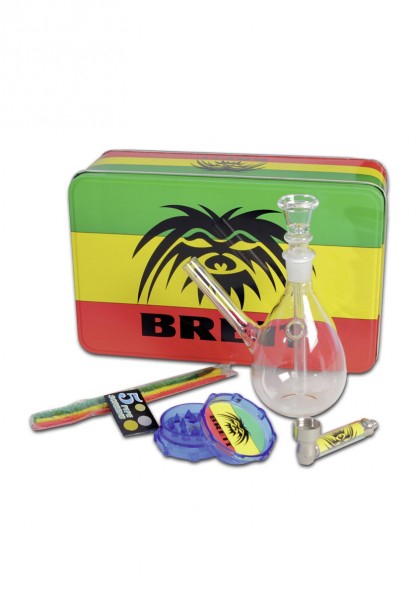 Black Leaf Bong mini Breit v kovovém kufříku s příslušenstvím vodní dýmky od výrobce Black Leaf Black Leaf Bong mini Breit v kovovém kufříku s příslušenstvím