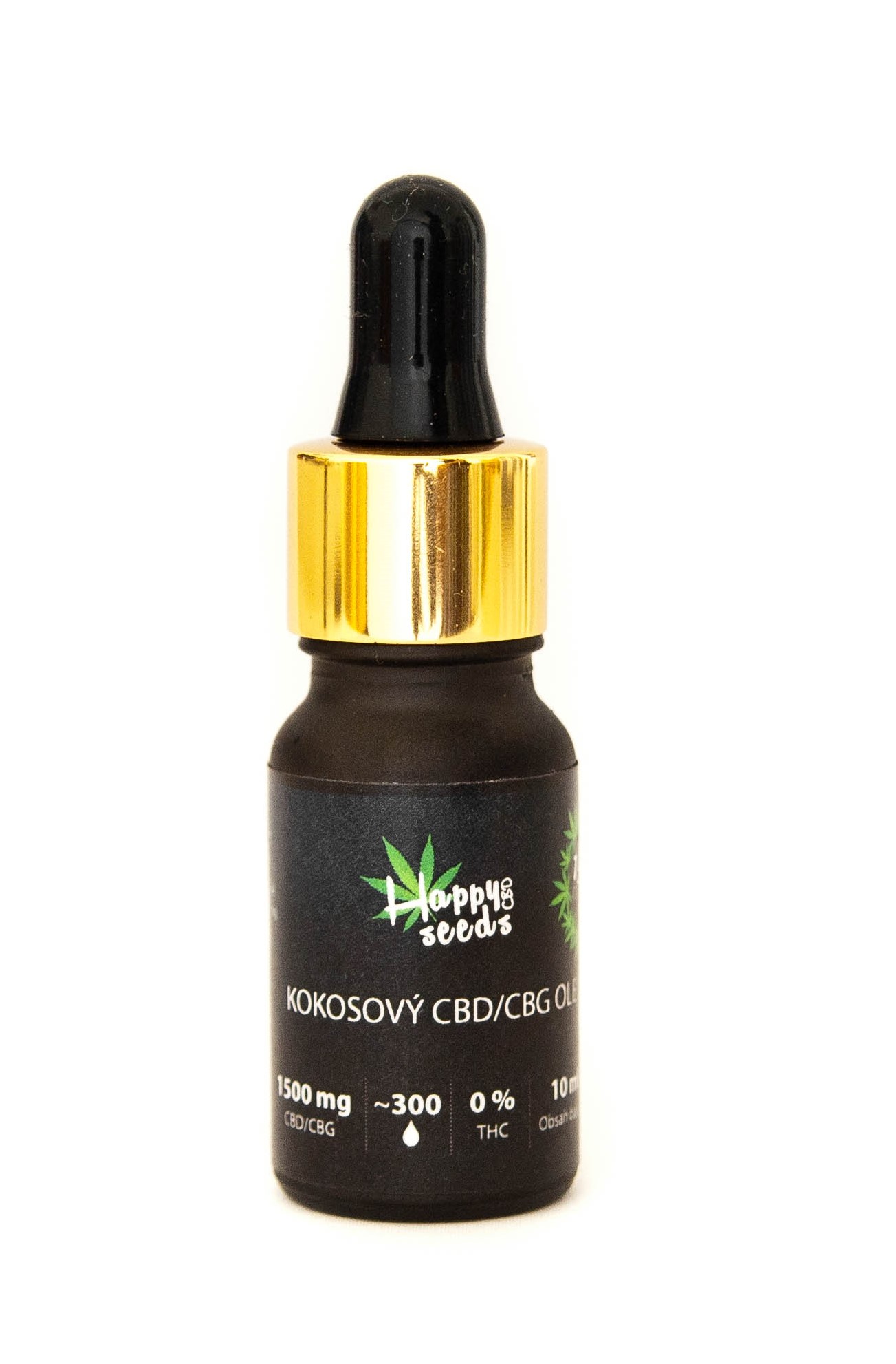 MCT kokosový CBD olej 15 % CBD+CBG od Happy seeds 10 ml Obsah: 10 ml