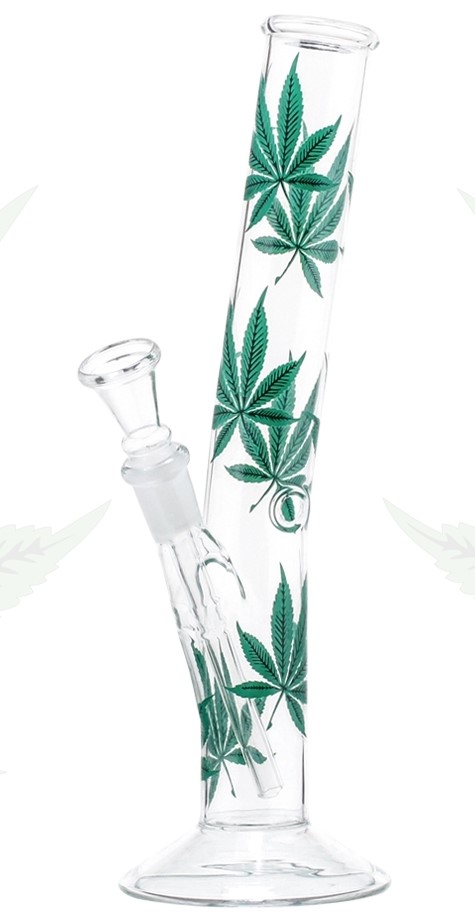 Skleněný rovný mini bong hemp 26 cm