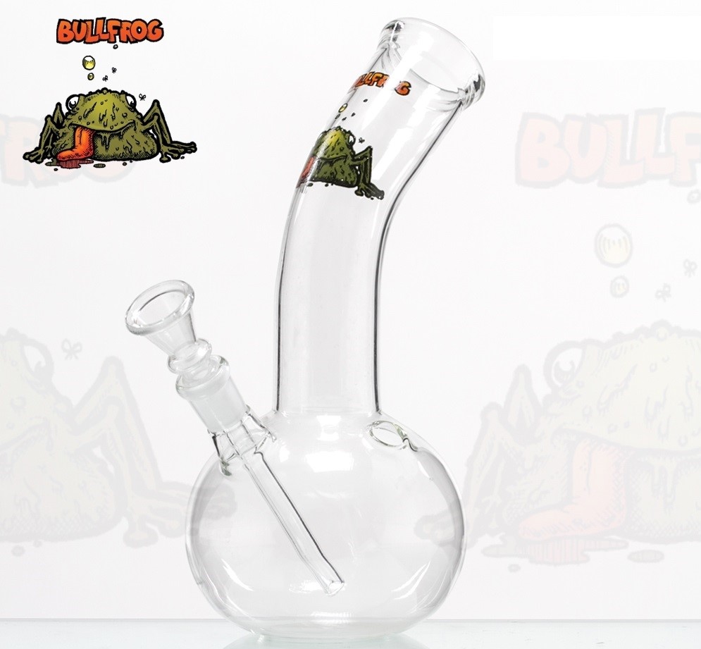 Skleněný bong Bullfrog 23 cm vodní dýmky od výrobce Bullfrog Skleněný bong Bullfrog 23 cm
