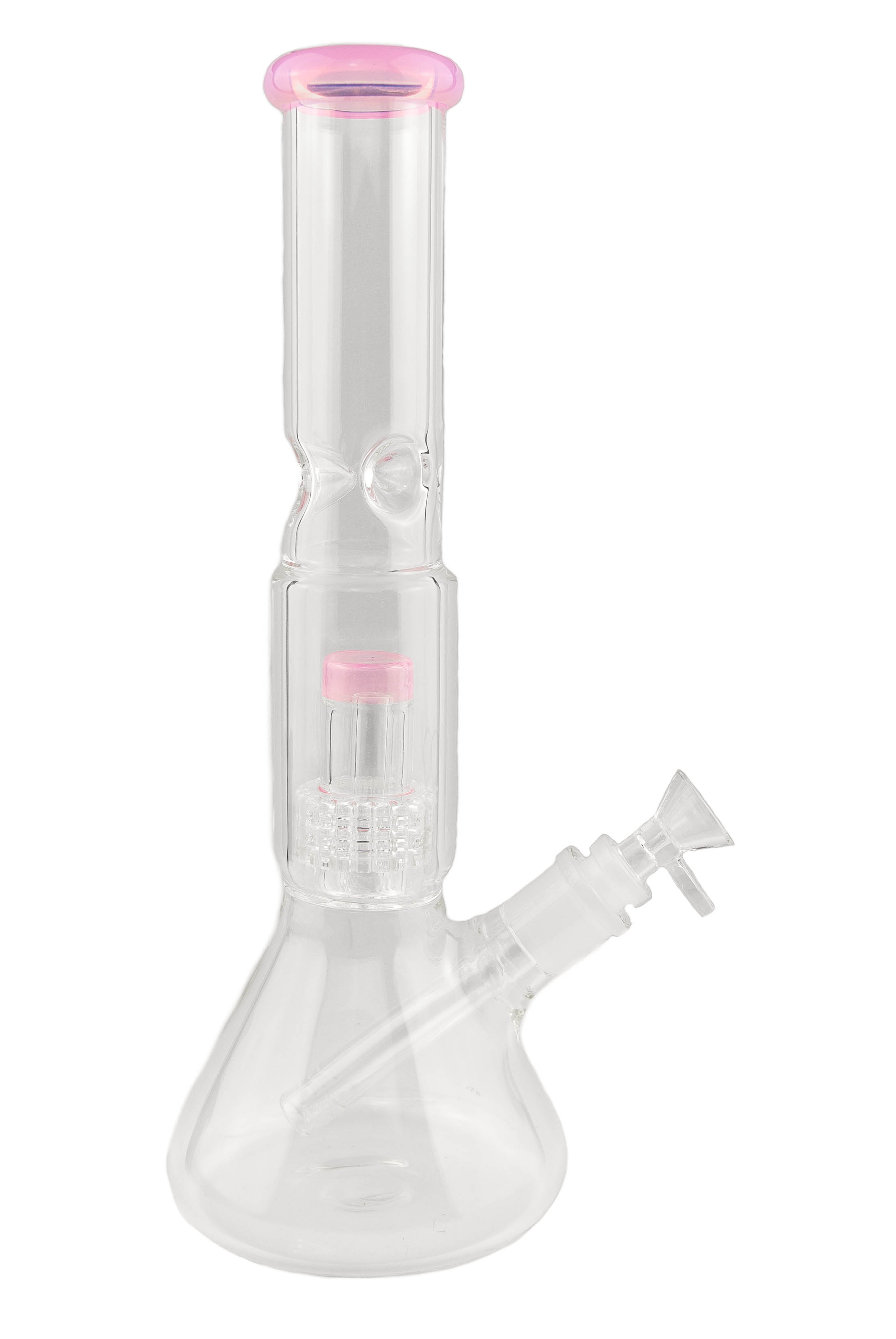 WeedShop Skleněný bong 32 cm s Drum perkolátorem Barva: Růžová