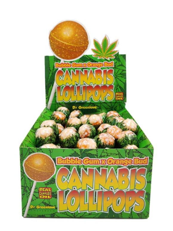 Dr. Greenlove Konopné lízátko BubbleGum X Orange Bud