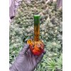 Skleneny mini bong Rasta 16 cm (2)