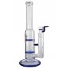 2554 2 skleneny bong s 2x honeycomb perkolatorem
