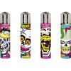 zapalovač clipper fluo skull
