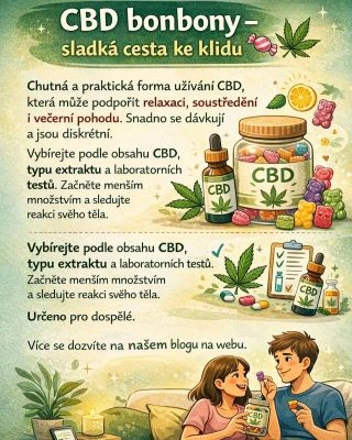 CBD bonbony 🍬 jsou chutný a praktický způsob, jak užívat CBD. Díky přesnému dávkování máte přehled o množství a můžete...