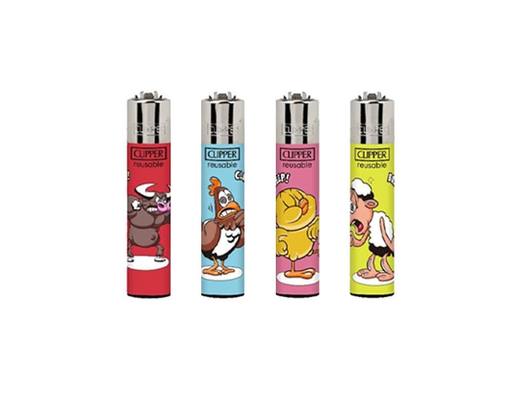 zapalovac clipper crazy farm sada 3