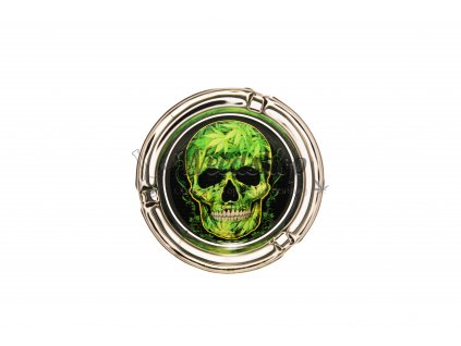 popelnik cannabis skull