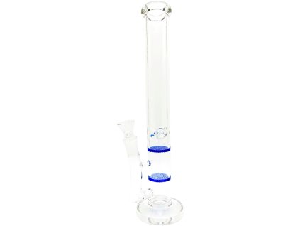 Skleneny bong HoneyComb modry 38 cm