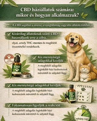 🐾 CBD háziállatok számára – természetes támogatás kedvenceinknek 🌿 A CBD segíthet a stressz, a nyugtalanság vagy az...