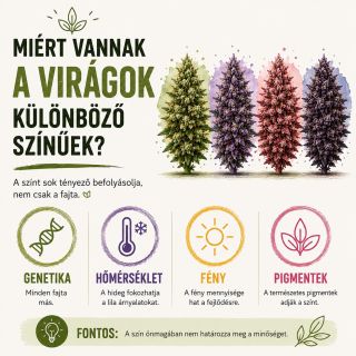 🌿 Miért lehetnek különböző színűek a virágok? A virágok színét nem csak a genetika befolyásolja. A hőmérséklet, a fény és...