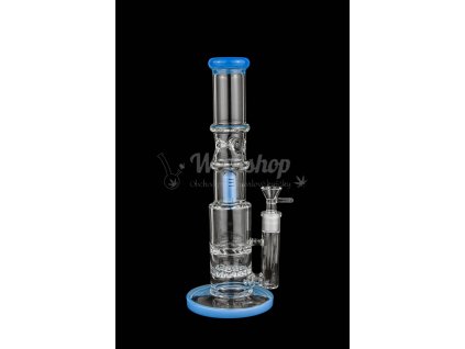 skleneny bong 30 cm modry