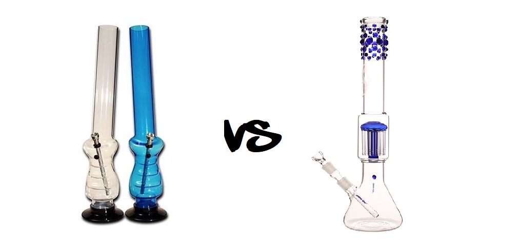 Akrylové vs. sklenené bongá - prednosti a nevýhody