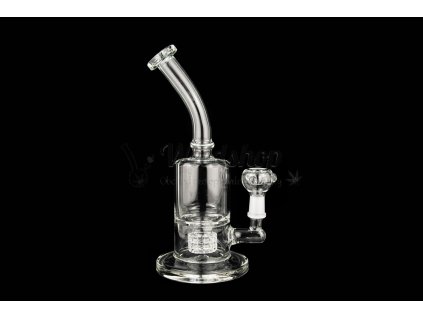 skleneny bong s drum perkolaci