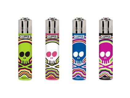7754 sada zapalovacu clipper micro skull candy