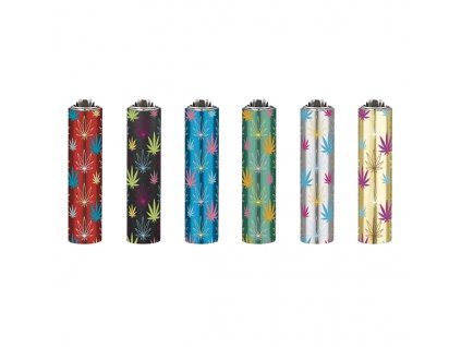 kovovy clipper zapalovac listy konopi