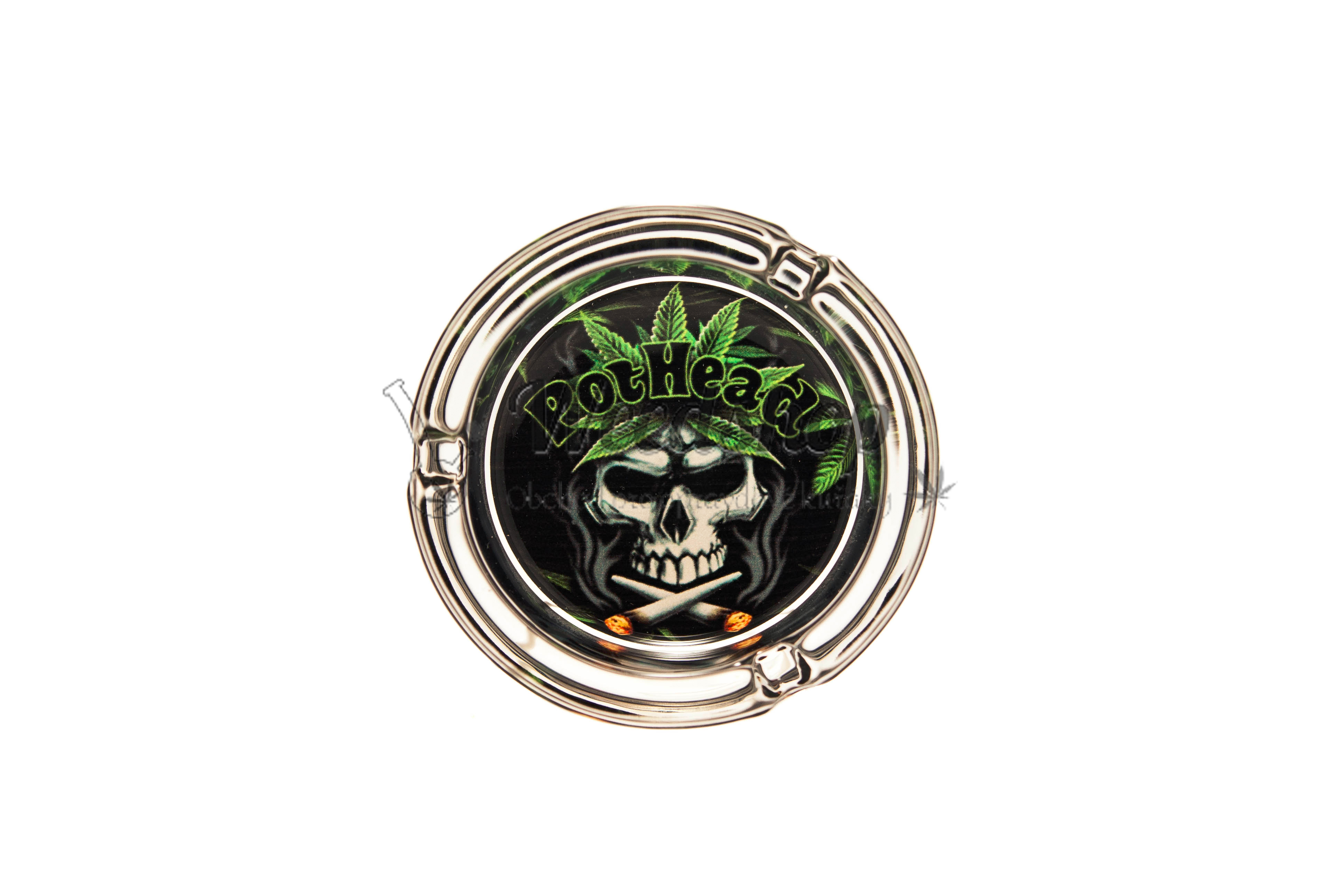 WeedShop Sklenený popolník - Cannabis Skull Varianty: PotHead