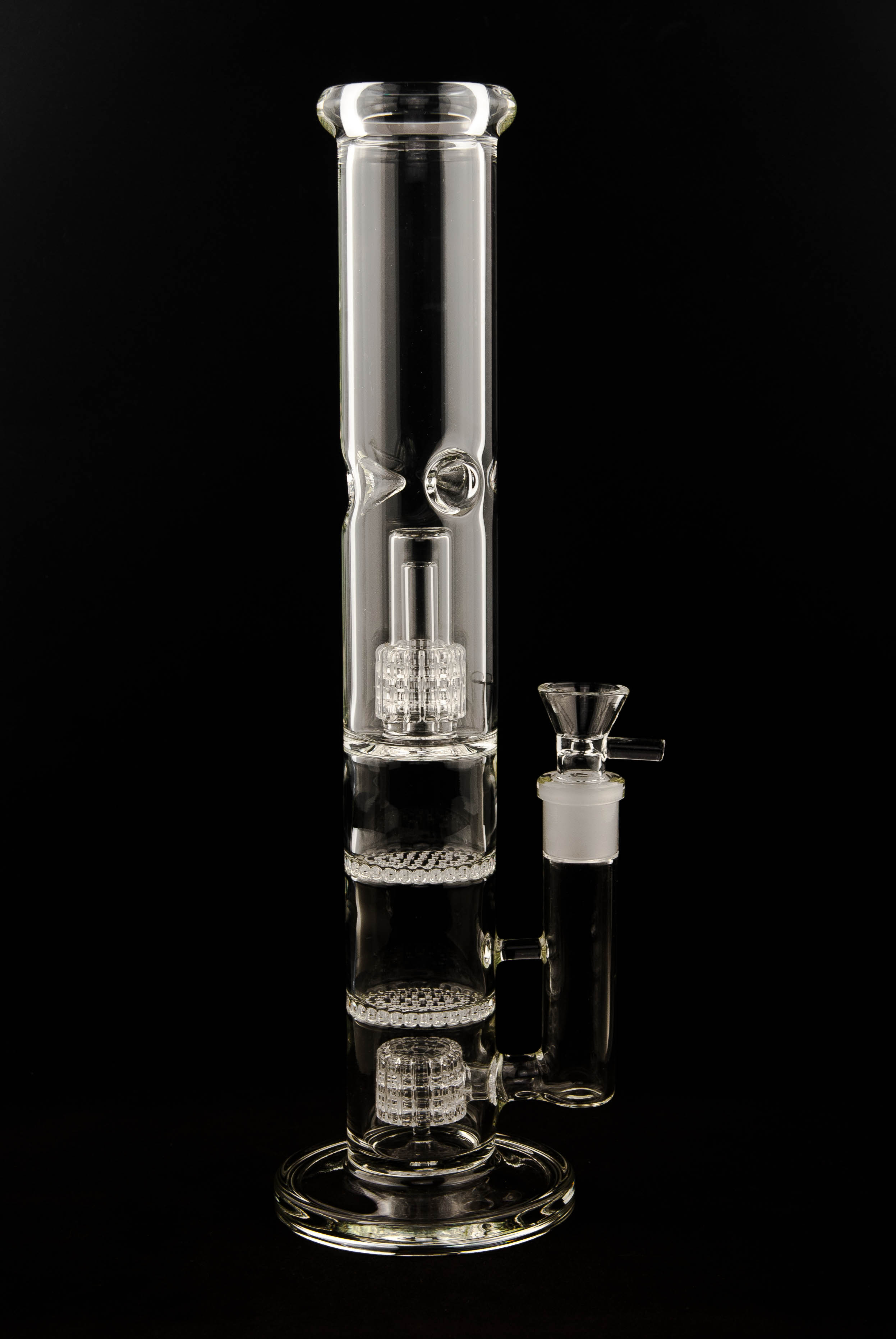 WeedShop Sklenený bong s perkoláciami, 36,5 cm