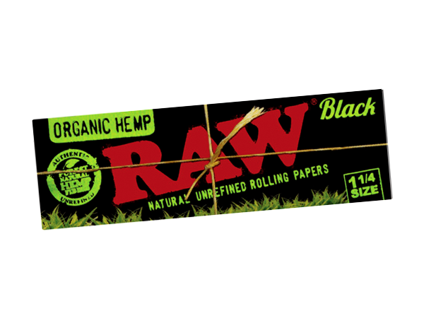 Krátke cigaretové papieriky RAW Black Organic 1 1/4