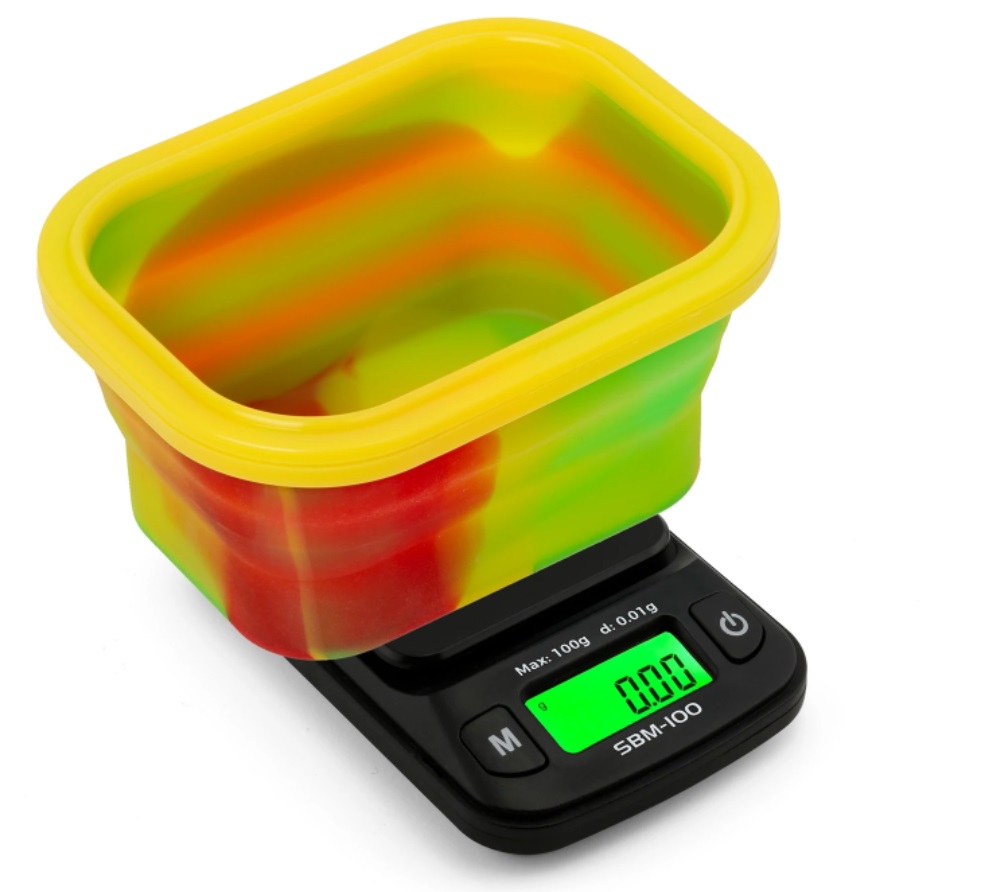 On Balance Digitálna váha s rastom silikónovou vaničkou, 0,01 - 100 g
