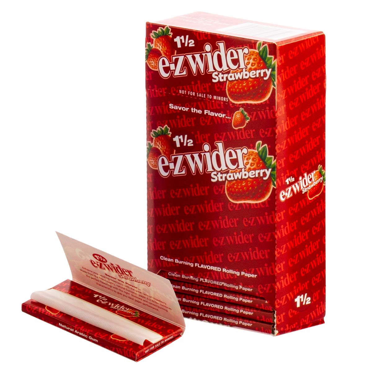 Krátke cigaretové papieriky E-Zwider s príchuťou jahôd